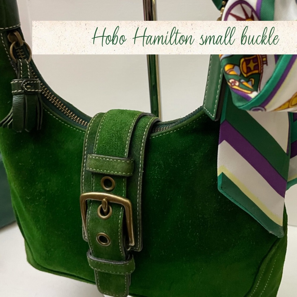 Coach Hamilton small brass buckle suede